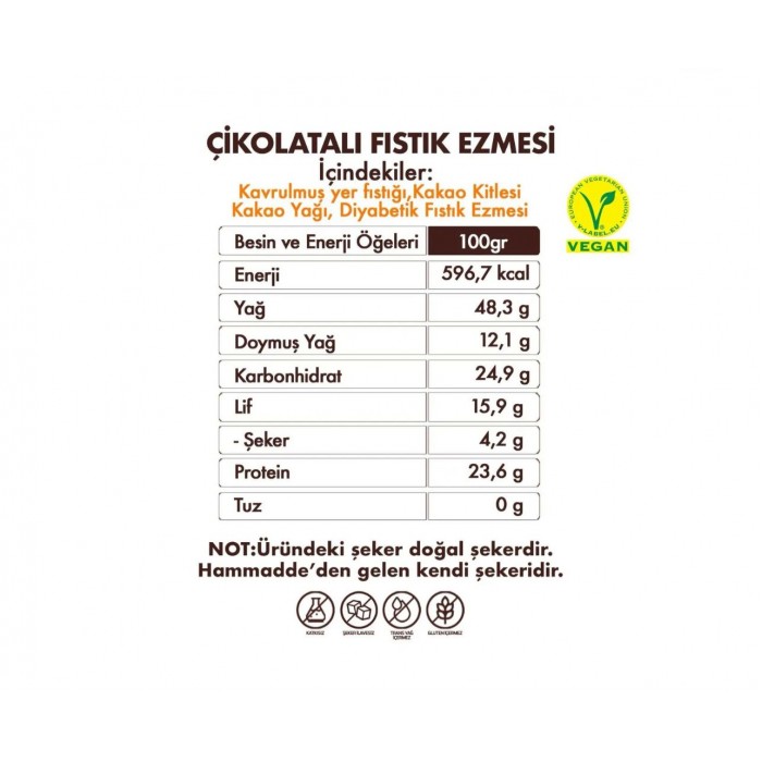 HEYNUT ÇİKOLATALI FISTIK EZMESİ 700 GR