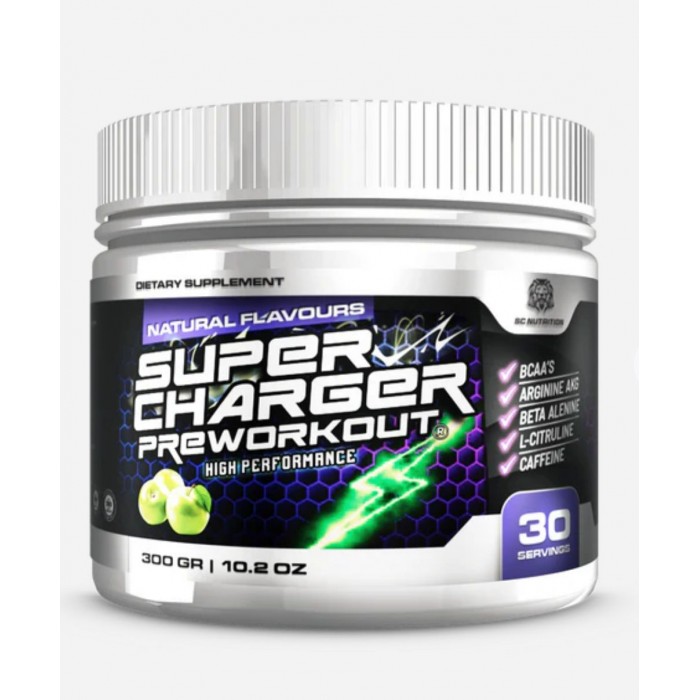 SUPERCHARGER PREWORKOUT YEŞİL ELMA 300 GR